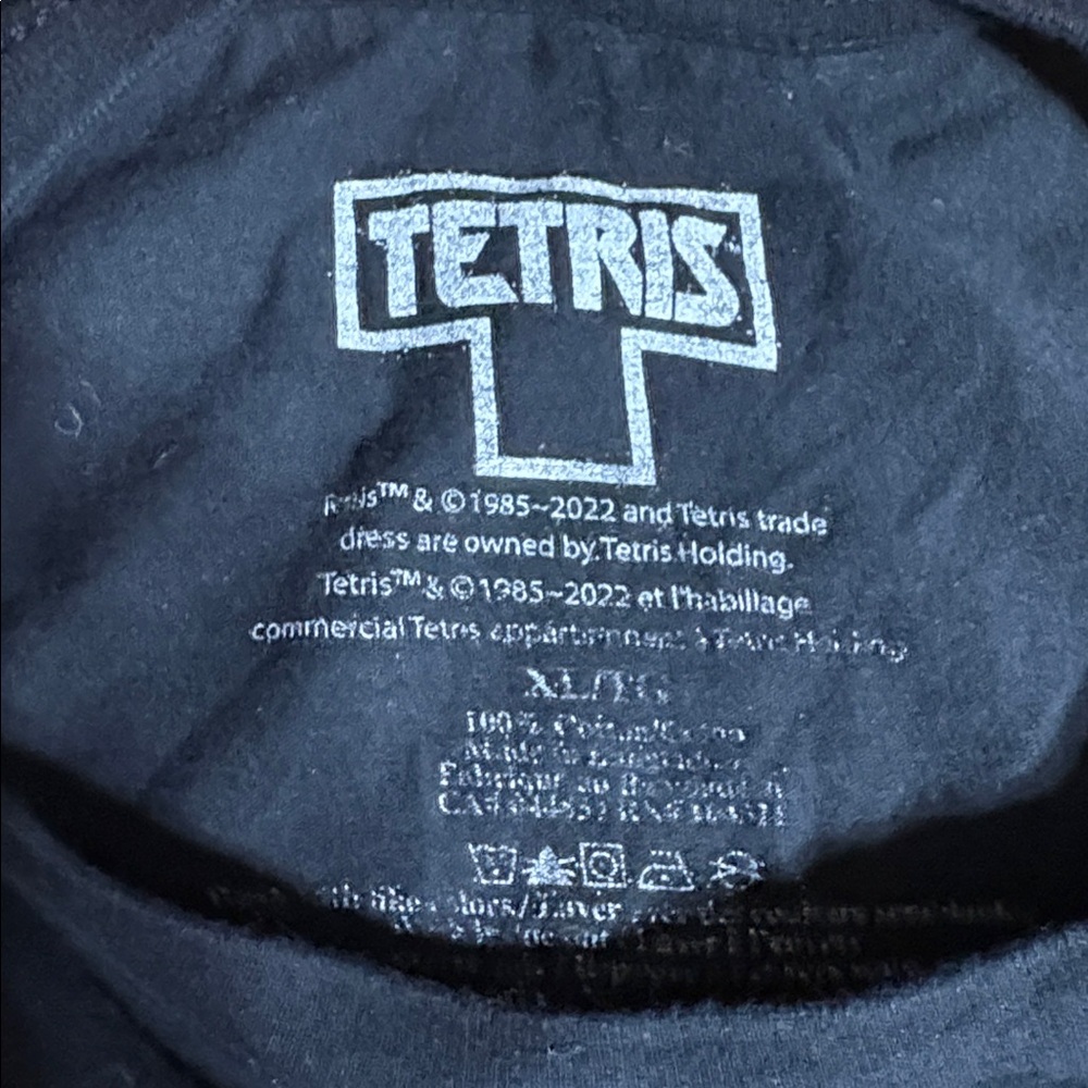 Tetris Black Graphic T-Shirt - Picture 3 of 6